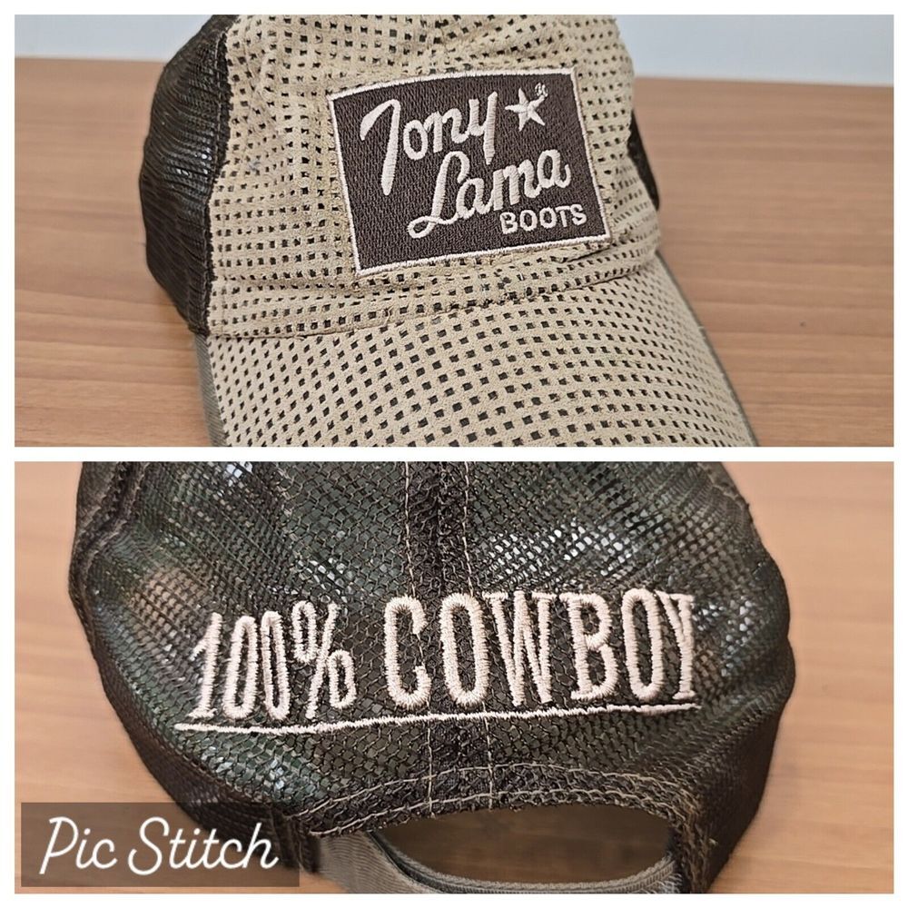 Tony Lama Tan and Brown Mesh Cap